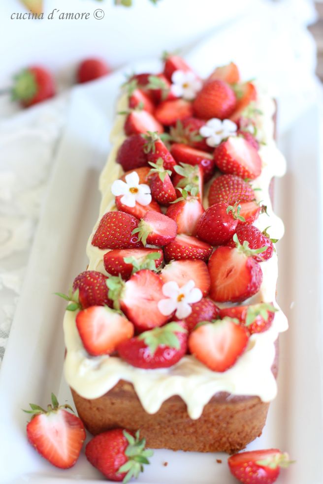 Plumcake con fragola Plumcake mit Erdbeeren (13)
